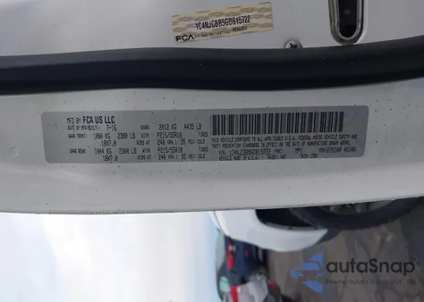 2016 Jeep Compass 75Th Anniversary from USA, damaged, VIN 1C4NJCBB5GD815722